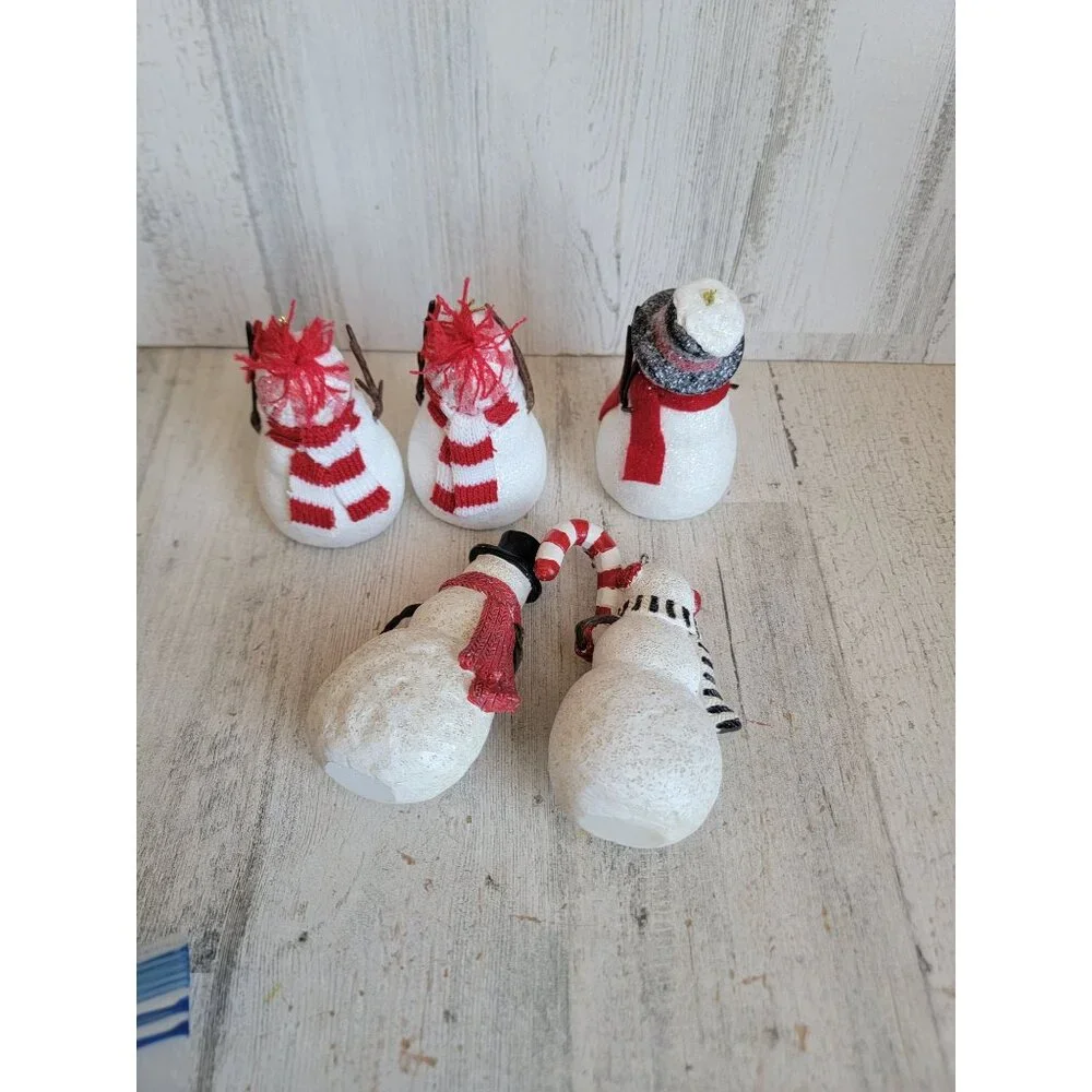 Glitter Variety‎ candy cane snowman ornament Xmas set home decor